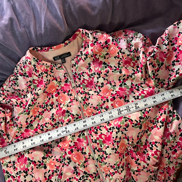 ZARA Pink Floral Lightweight Jacket Sz M - Picture 5 of 6